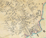 1851 Town Map of Salem Massachusetts