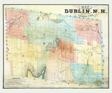 1853 Town Map of Dublin Cheshire County New Hampshire