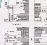 1883 Map of Columbia Richland County South Carolina