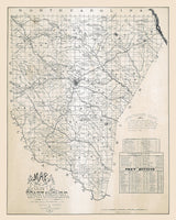 1887 Map of Spartanburg County South Carolina