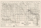 1912 Map of Hill County Montana