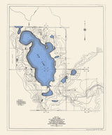 1915 Map of Elm Lake Wright County Iowa