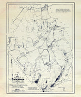 1831 Town Map of Sharon Norfolk County Massachusetts