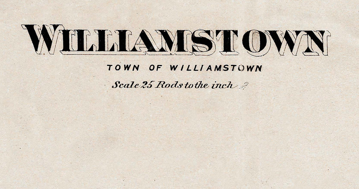 1876 Town Map of Williamstown Massachusetts