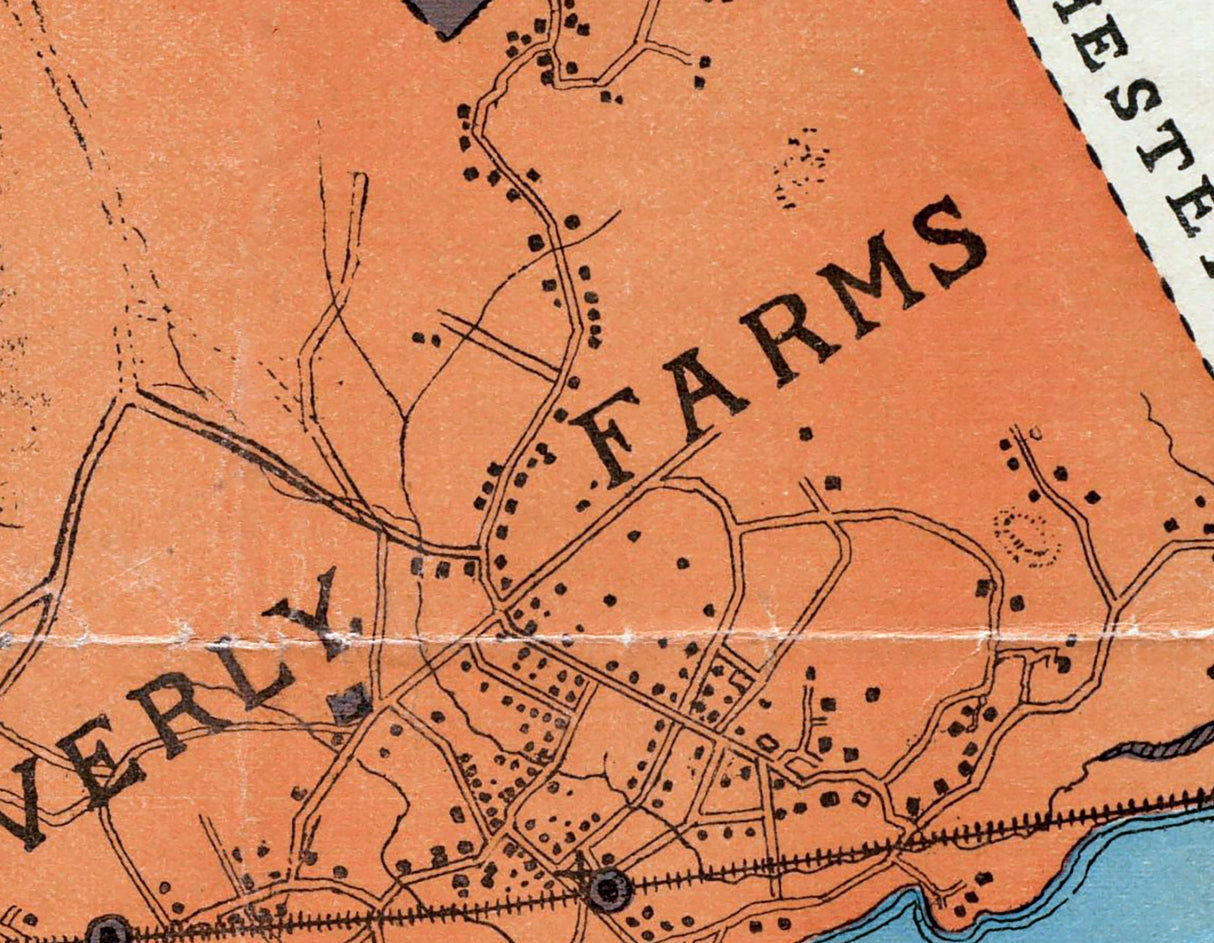 1888 Town Map of Beverly Farms Essex County Massachusetts