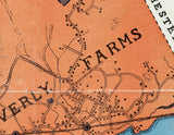 1888 Town Map of Beverly Farms Essex County Massachusetts