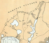 1900 Map of Waquoit Bay Falmouth Massachusetts