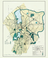 1924 Town Map of Wakefield Massachusetts