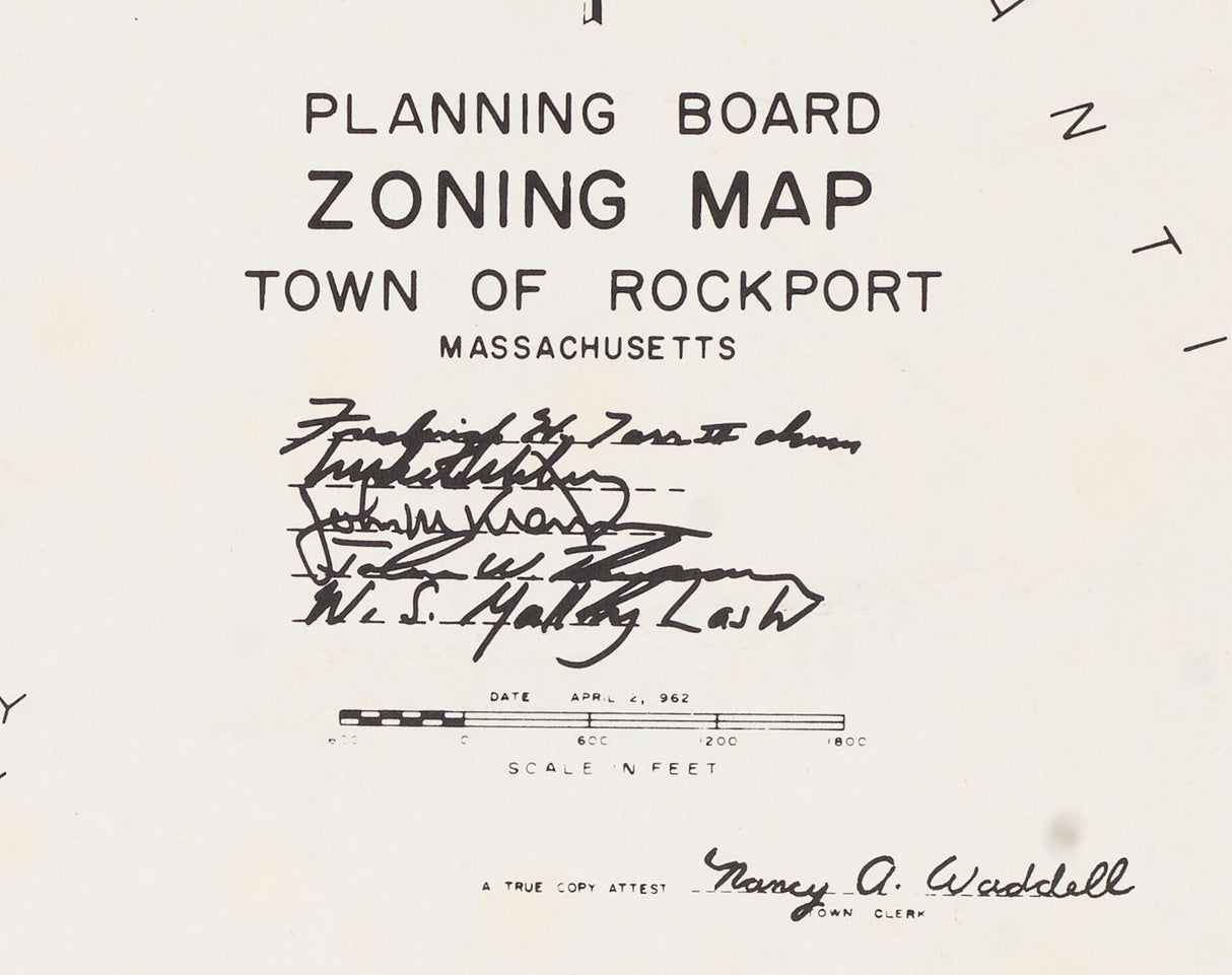 1969 Town Map of Rockport Essex County Massachusetts