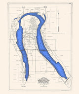 1915 Map of Blue Lake Monona County Iowa