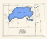 1916 Map of Rush Lake Palo Alto County Iowa