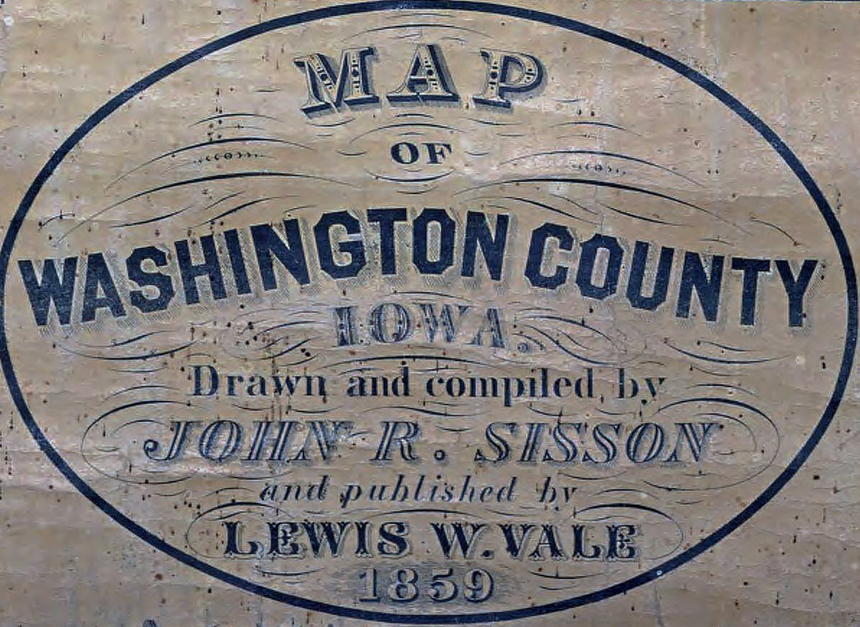 1859 Map of Washington County Iowa