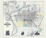 1898 Map of Council Bluffs Iowa