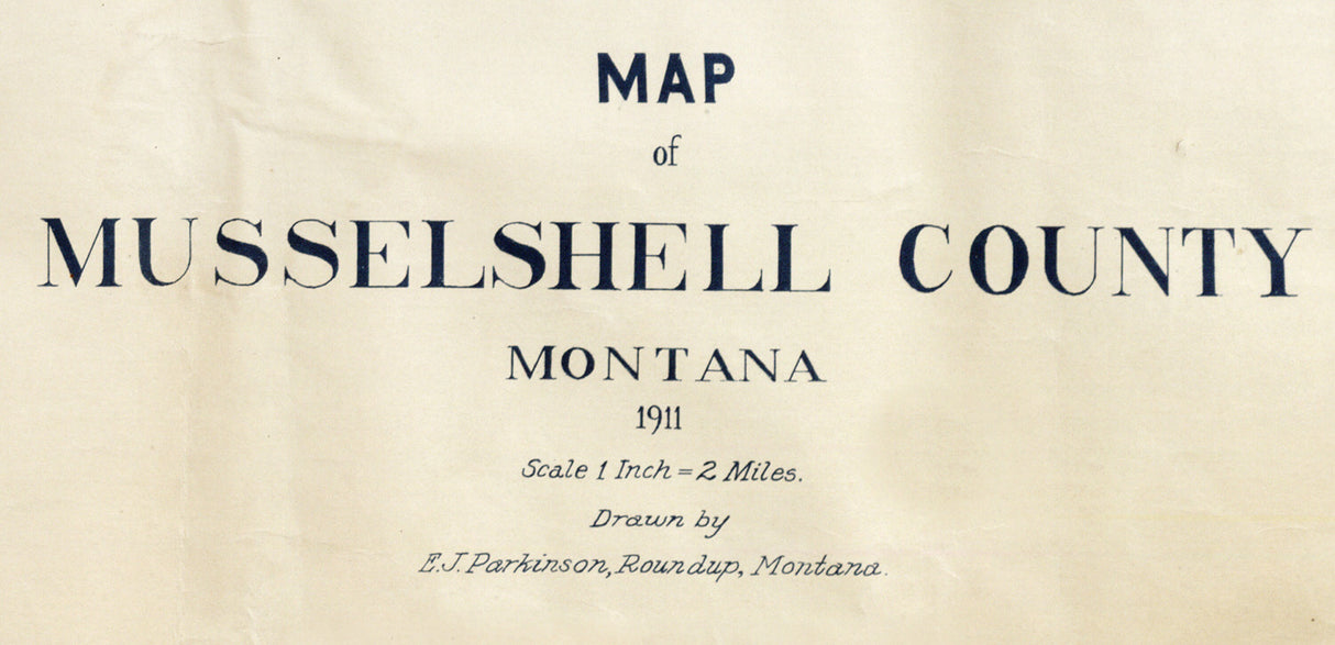 1911 Map of Musselshell County Montana