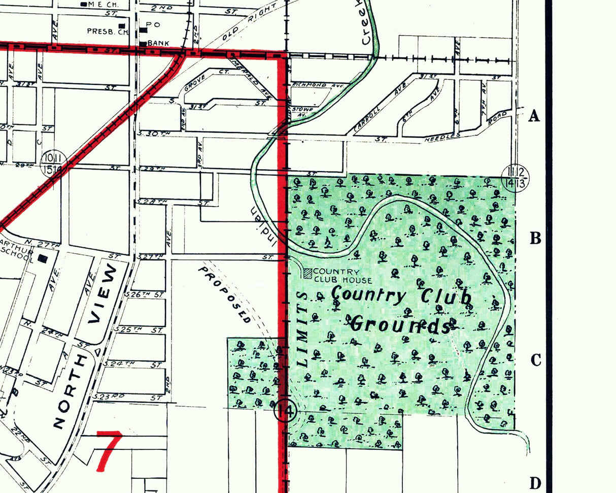 1916 Map of Cedar Rapids Iowa