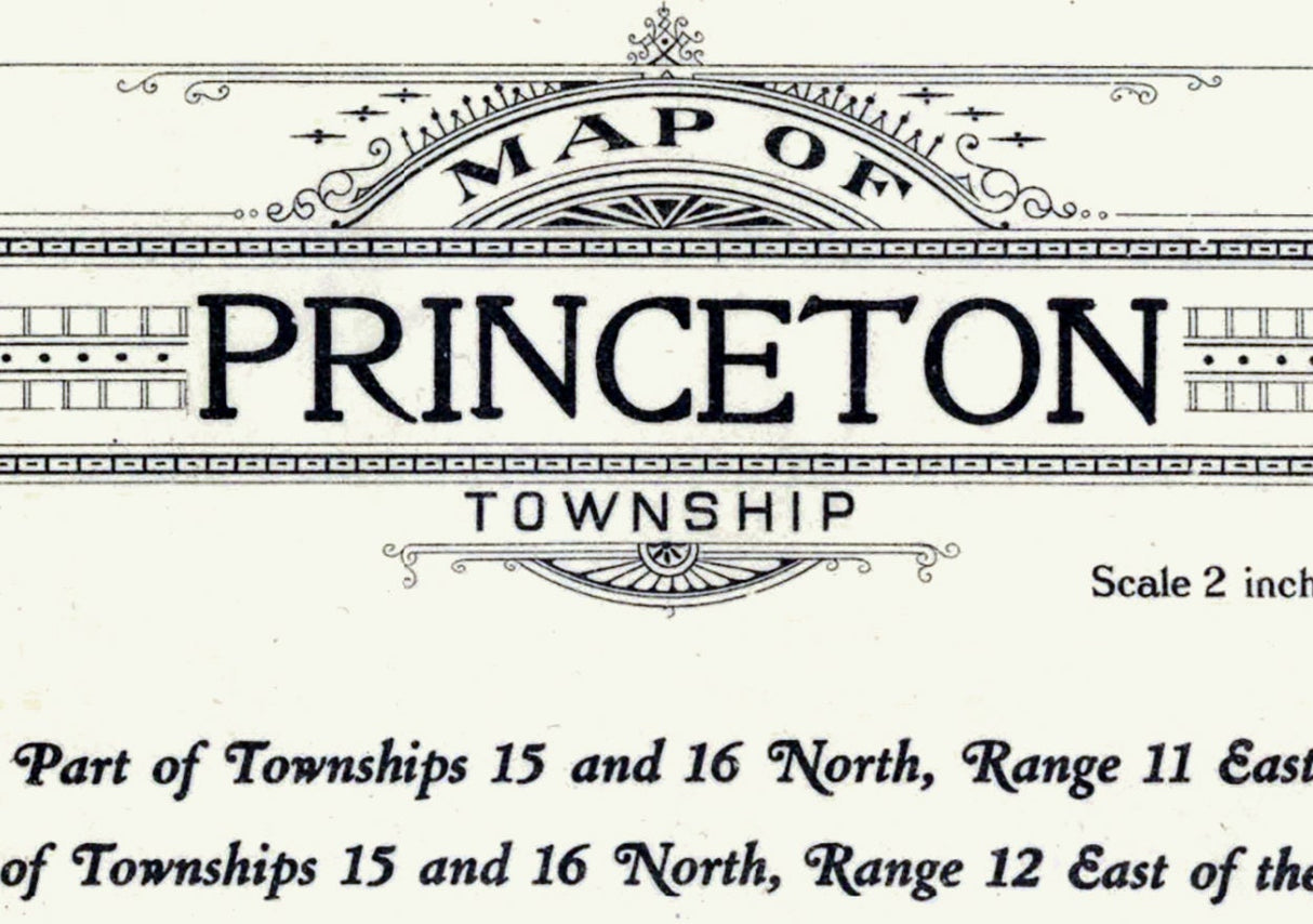 1923 Map of Princeton Township Green Lake County Wisconsin