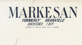 1923 Town Map of Markesan Green Lake County Wisconsin