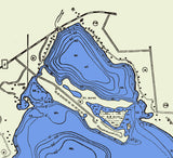 1970 Map of Lake Beulah Walworth County Wisconsin