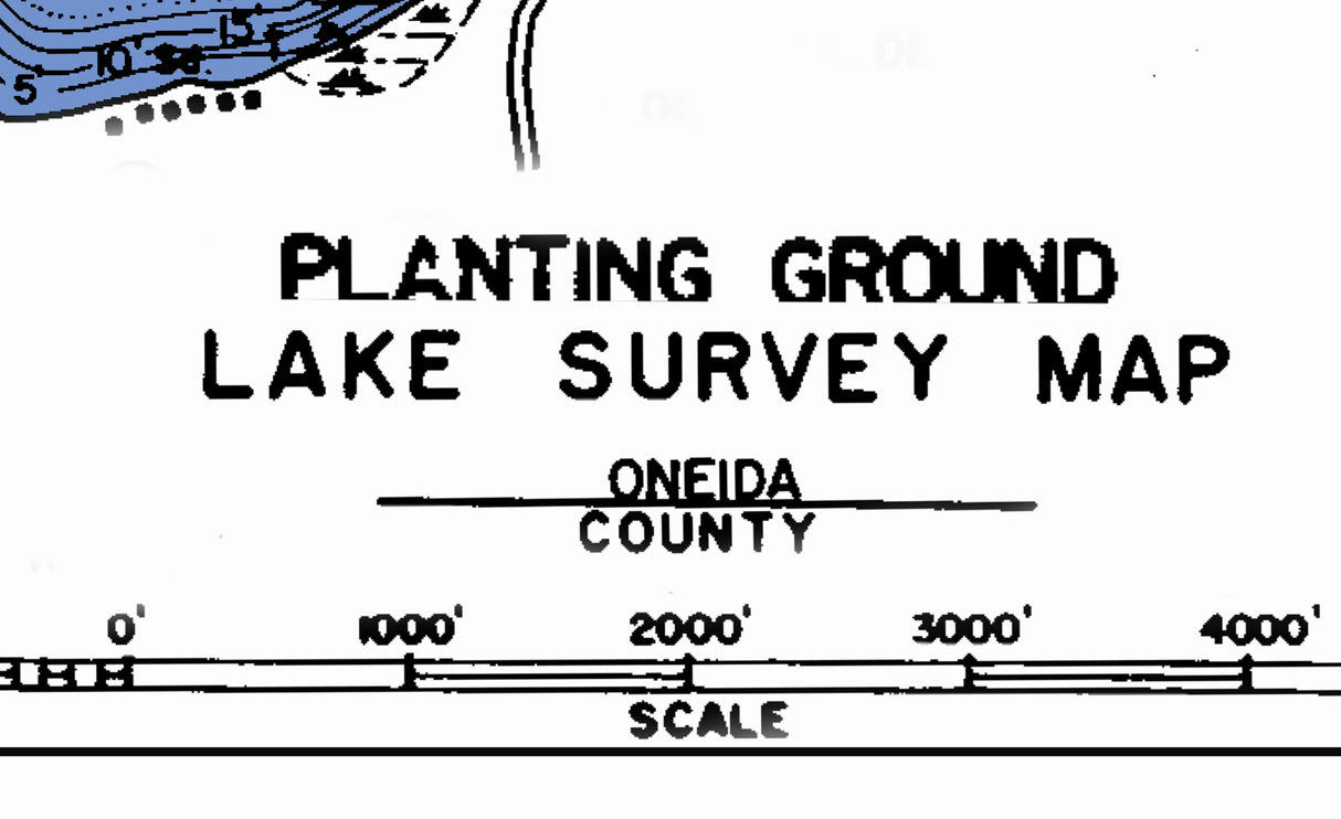 1966 Map of Planting Ground Lake Oneida County Wisconsin