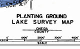 1966 Map of Planting Ground Lake Oneida County Wisconsin