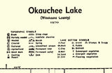 1970 Map of Okauchee Lake Waukesha County Wisconsin