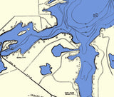 1970 Map of Okauchee Lake Waukesha County Wisconsin