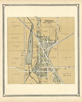 1907 Town Map of Genoa Walworth County Wisconsin