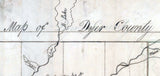 1836 Map of Dyer County Tennessee