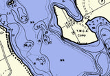 1964 Map of Wapogasset Lake Polk County Wisconsin