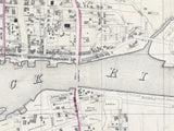 1838 Town Map of Augusta Maine