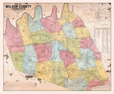 1907 Map of Wilson County Tennessee