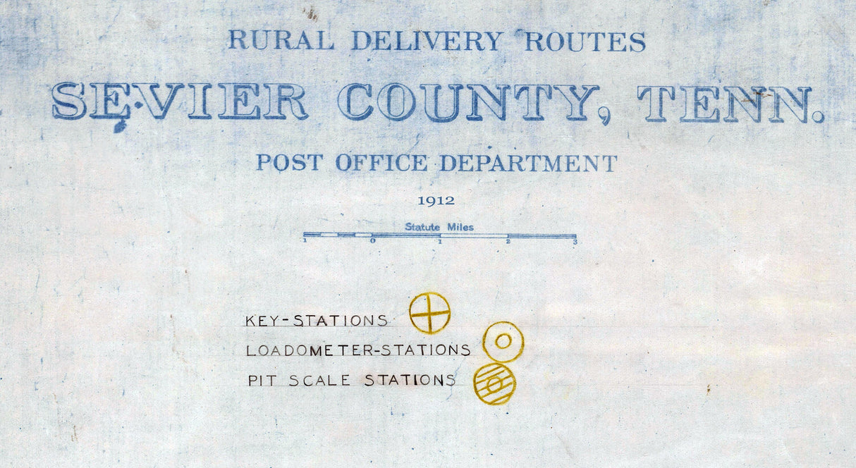 1912 Map of Sevier County Tennessee