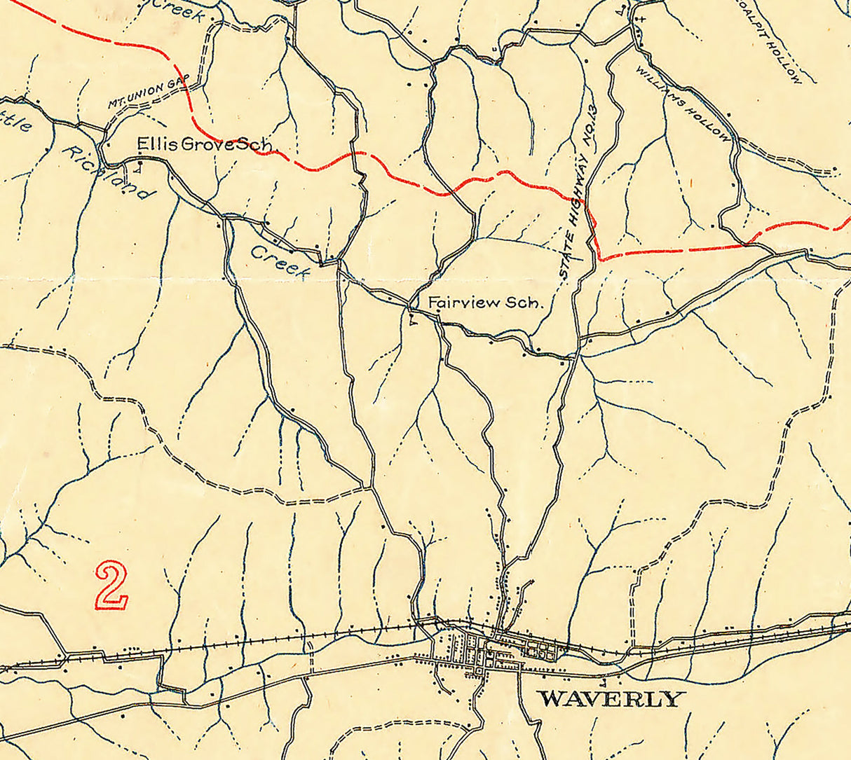 1928 Map of Humphreys County Tennessee