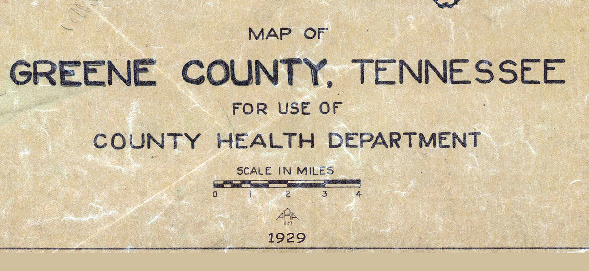 1929 Map of Greene County Tennessee