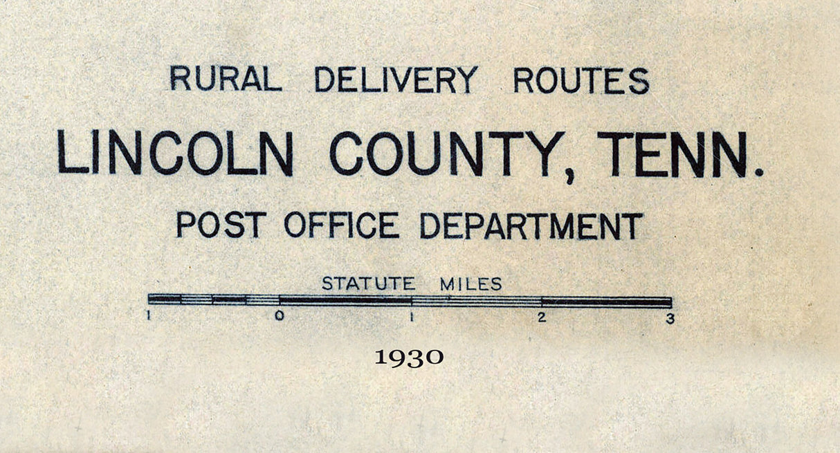 1930 Map of Lincoln County Tennessee