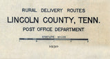 1930 Map of Lincoln County Tennessee