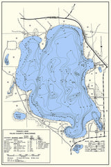 1971 Map of Fence Lake Vilas County Wisconsin