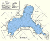 1941 Map of Booth Lake Oneida County Wisconsin