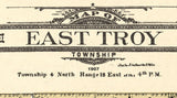 1907 Map of East Troy Township Walworth County Wisconsin