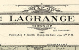 1907 Map of LaGrange Township Walworth County Wisconsin