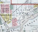 1915 Map of Cedarburg Ozaukee County Wisconsin