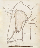 1857 Map of Lake Mahkeenac Berkshire County Massachusetts