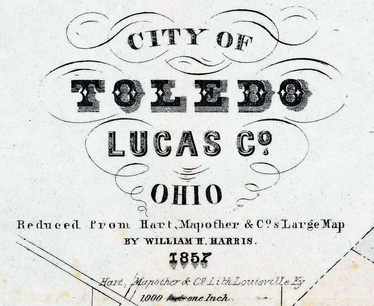 1857 Map of Toledo Ohio