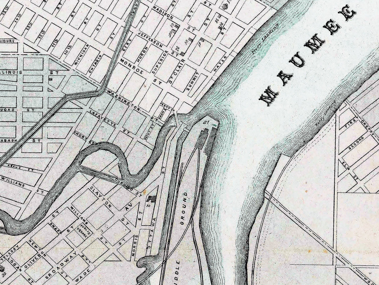 1857 Map of Toledo Ohio