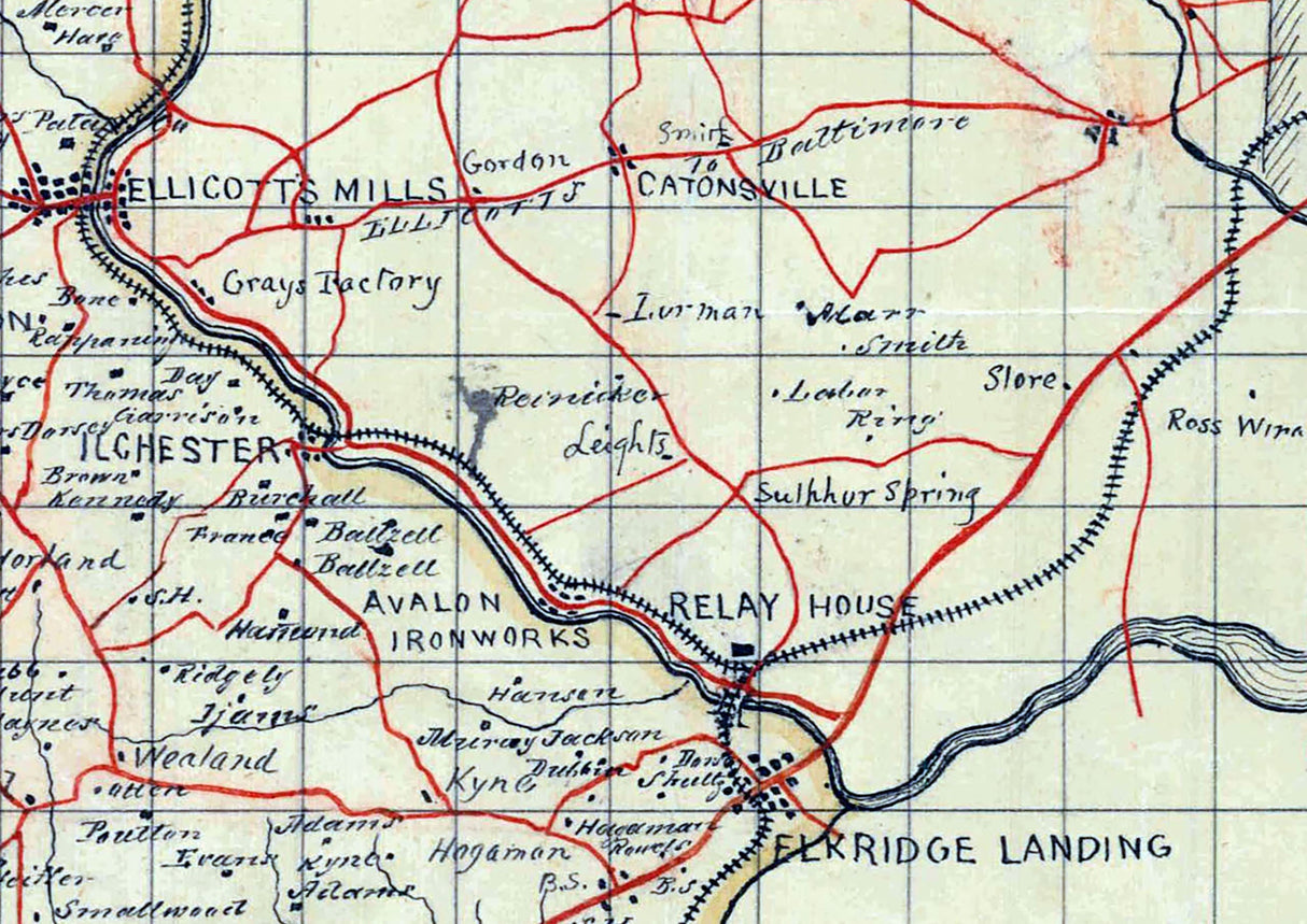 1863 Map of Howard County Maryland