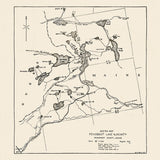 1912 Map of Penobscot Lake Maine and Vicinity