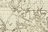 1927 Lake Region Map of Sawyer County Wisconsin