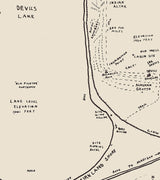 1949 Map of Devils Lake Wisconsin