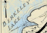 1950 Map of Berkeley Lake Properties Gwinnett County Georgia