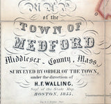 1855 Town Map of Medford Middlesex County Massachusetts